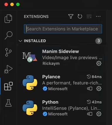 Best Manim extensions for VS Code