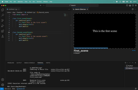 How To Run Manim Code With VS Code